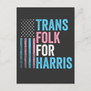 Trans Folk für Harris-Wahlen Transgender LGBT Postkarte