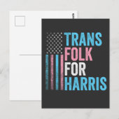 Trans Folk für Harris-Wahlen Transgender LGBT Postkarte (Vorne/Hinten)