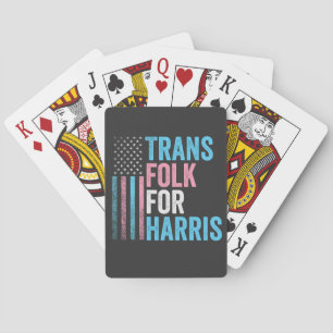 Trans Folk für Harris-Wahlen Transgender LGBT Spielkarten