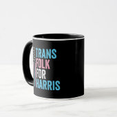 Trans Folk für Harris-Wahlen Transgender LGBT Tasse (Vorderseite Links)