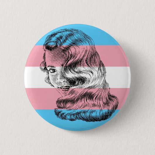 Trans Frauen Stolz Button (Vorderseite)