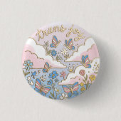 Trans Freude LGBTQ Stolz Pin Button (Vorderseite)