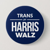 Trans für Harris Walz Button (Vorderseite)