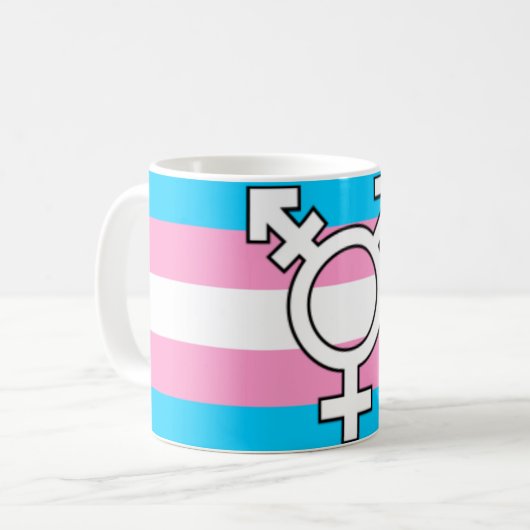 Trans Geschenktasse Kaffeetasse (Vorderseite Links)