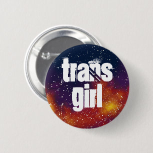Trans Girl Customizable Galaxy Identity Button