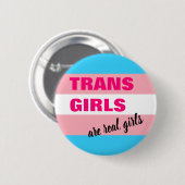 Trans Girls sind echte Girls Transgender Flag Button (Vorne & Hinten)