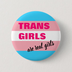 Trans Girls sind echte Girls Transgender Flag Button