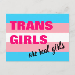 Trans Girls sind echte Girls Transgender Flag Postkarte