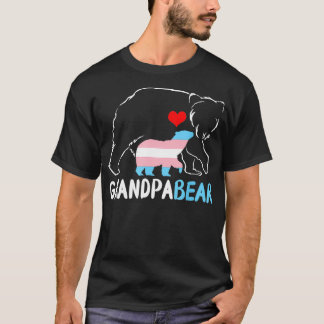 Trans Grandpa Bear Proud Vater Rainbow Transgender T-Shirt