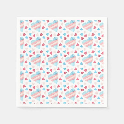 Trans Herz Stolz Serviette (Vorderseite)