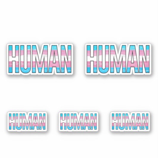 Trans Human Aufkleber (Vorderseite)