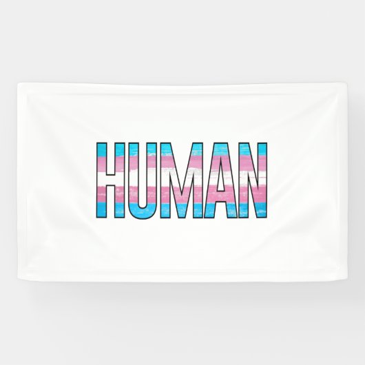 Trans Human Banner (Horizontal)