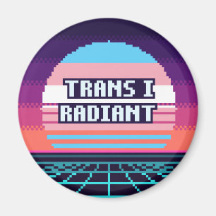 Trans I Strahlender Katalanischer Stolz Pixel Magn Magnet