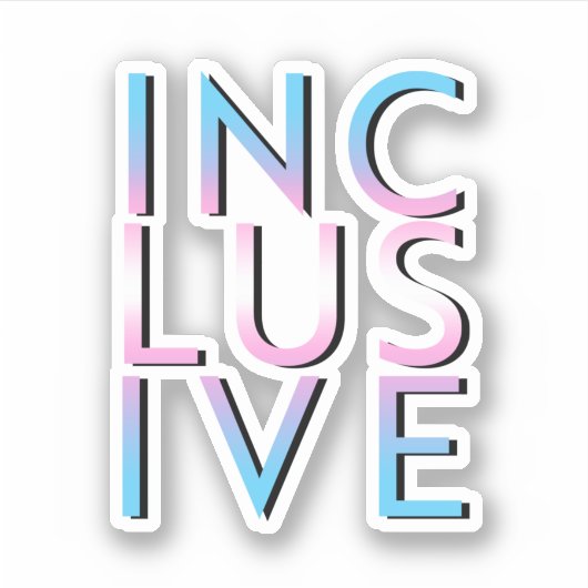Trans-Inclusive-Farben Aufkleber (Vorderseite)