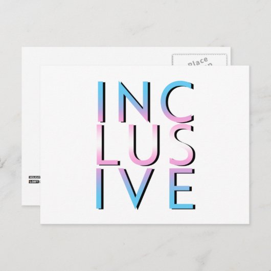 Trans-Inclusive-Farben Postkarte (Vorne/Hinten)