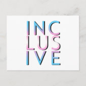 Trans-Inclusive-Farben Postkarte (Vorderseite)