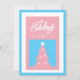 Trans-Inclusive Weihnachtsbaumkarte Feiertagskarte