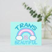 Trans ist schön postkarte (Stehend Vorderseite)