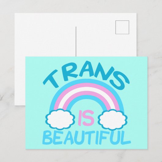 Trans ist schön postkarte (Vorne/Hinten)