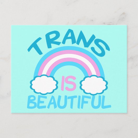 Trans ist schön postkarte (Vorderseite)