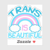 Trans ist wunderschön Transgender Rainbow Aufkleber (Blatt)