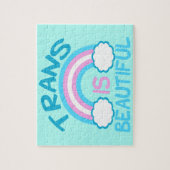 Trans ist wunderschön Transgender Rainbow Puzzle (Vertikal)