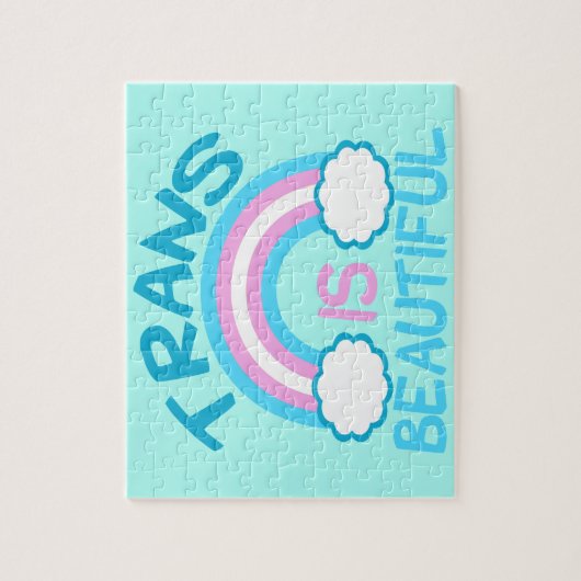 Trans ist wunderschön Transgender Rainbow Puzzle (Vertikal)