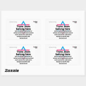 Trans Jews Belong Everywhere Rechteckiger Aufkleber (Blatt)