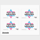 Trans Jews Belong Here sticker (Blatt)