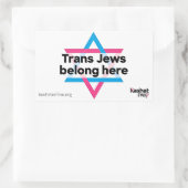 Trans-Juden sind hier willkommen Aufkleber (Tasche)