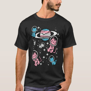 Trans Katzen Im Weltraum Transgender Transsexuelle T-Shirt