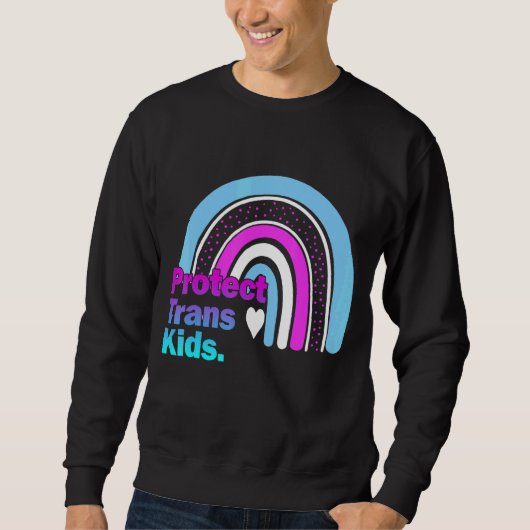 Trans Kid Pride Lgbt Rainbow schützen Sweatshirt (Vorderseite)