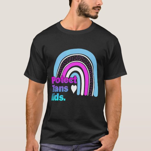 Trans Kid Pride Lgbt Rainbow schützen T-Shirt (Vorderseite)