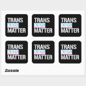 Trans Kids Materie Quadratischer Aufkleber (Blatt)