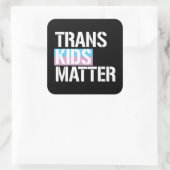 Trans Kids Materie Quadratischer Aufkleber (Tasche)
