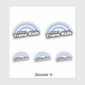 Trans Kids schützen - Regenbogen Aufkleber (Blatt)