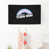 Trans Kids schützen - Regenbogen Banner (Insitu)