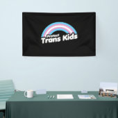 Trans Kids schützen - Regenbogen Banner (Messeveranstaltung)