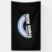 Trans Kids schützen - Regenbogen Banner (Vertikal)