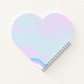 trans Kunstdesign auf herzförmigem Notizbuch (Rückseite)