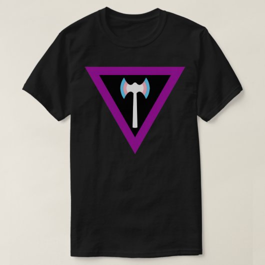 Trans Labrys Lesbian Flag Sticker T-Shirt (Design vorne)