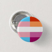 Trans-Lesben-Flagge 50-50%  Button (Vorne & Hinten)