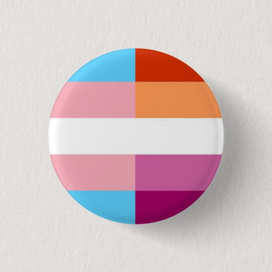 Trans-Lesben-Flagge 50-50%  Button (Vorderseite)
