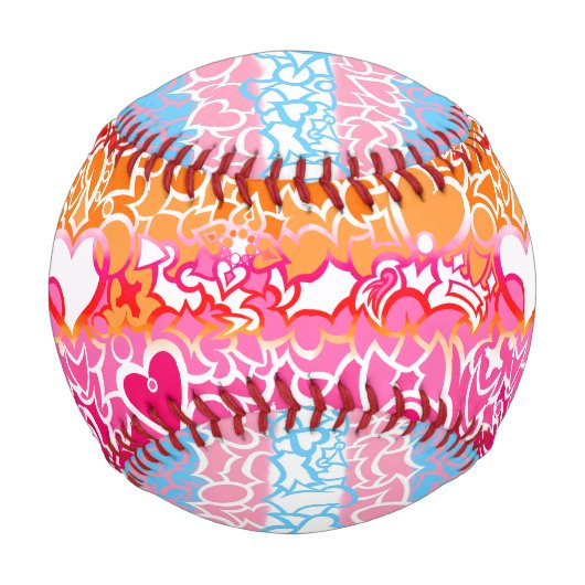 Trans Lesbian Pride Squiggles Baseball (Rückseite)