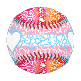 Trans Lesbian Pride Squiggles Baseball