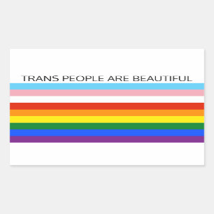 Trans Leute sind schön Rechteckiger Aufkleber