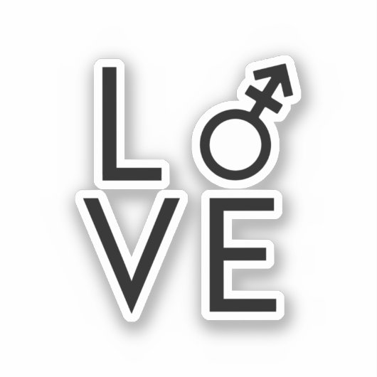 Trans-Liebe Aufkleber (Vorderseite)
