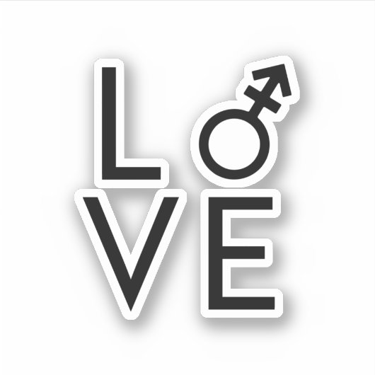 Trans-Liebe Aufkleber (Vorderseite)