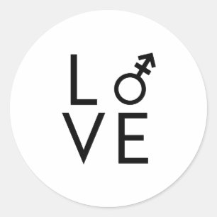 Trans Liebe Runder Aufkleber