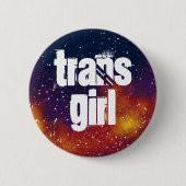 Trans Mädchen Anpassbare Galaxie-Identität Button (Vorderseite)